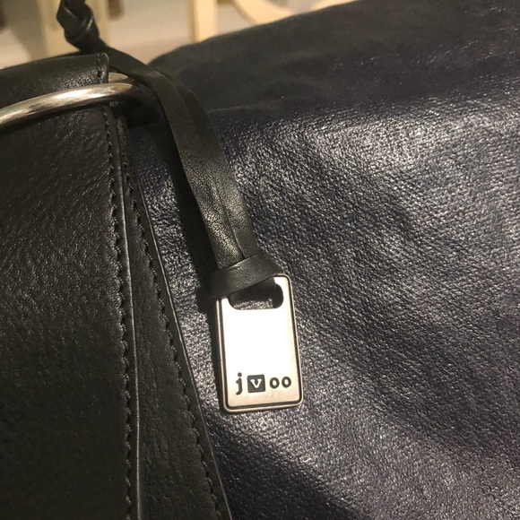 JOHN VARVATOS NAVY LEATHER DUFFEL BAG - Picture 4 of 8